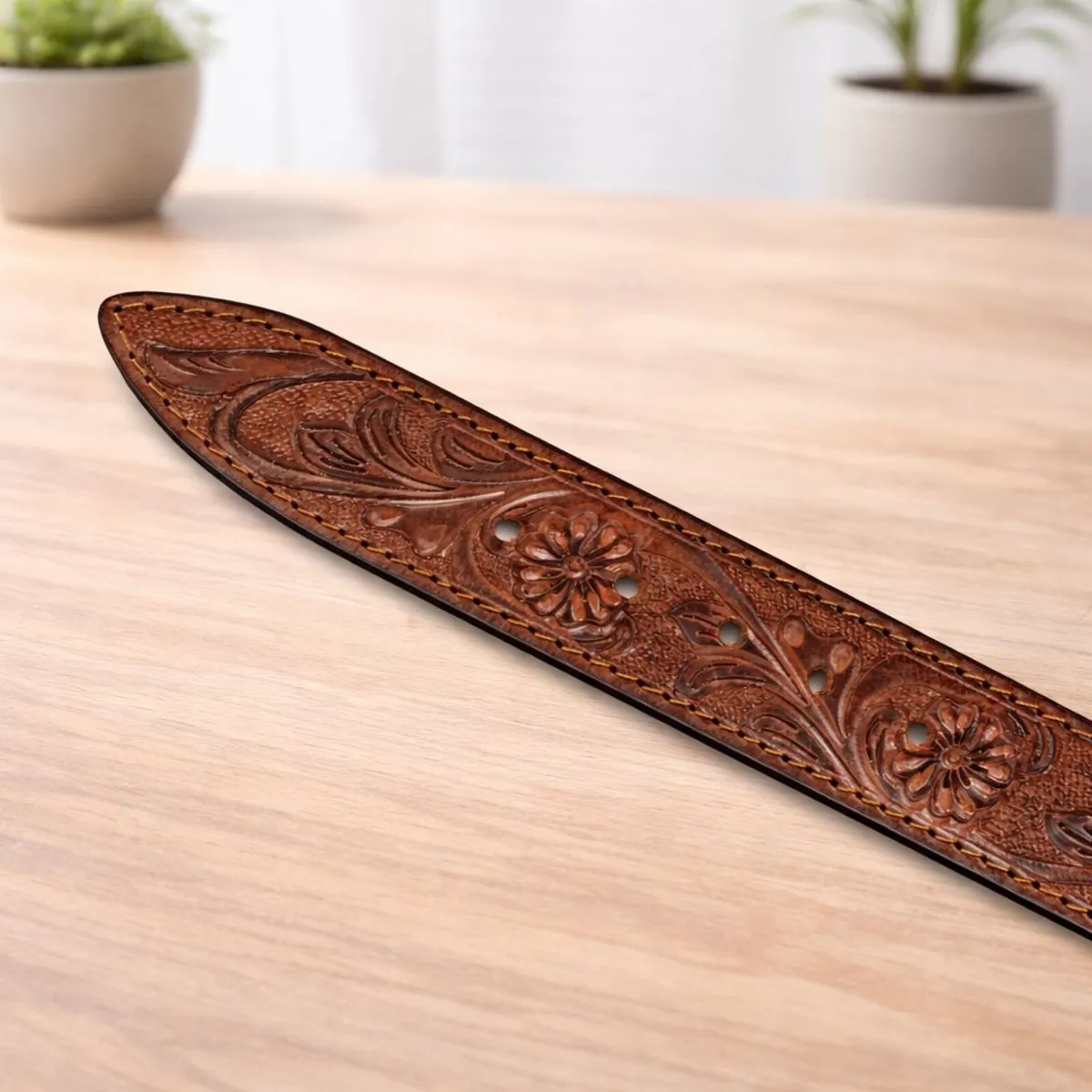 Premium Embossed Genuine Leather Belt - Image 3