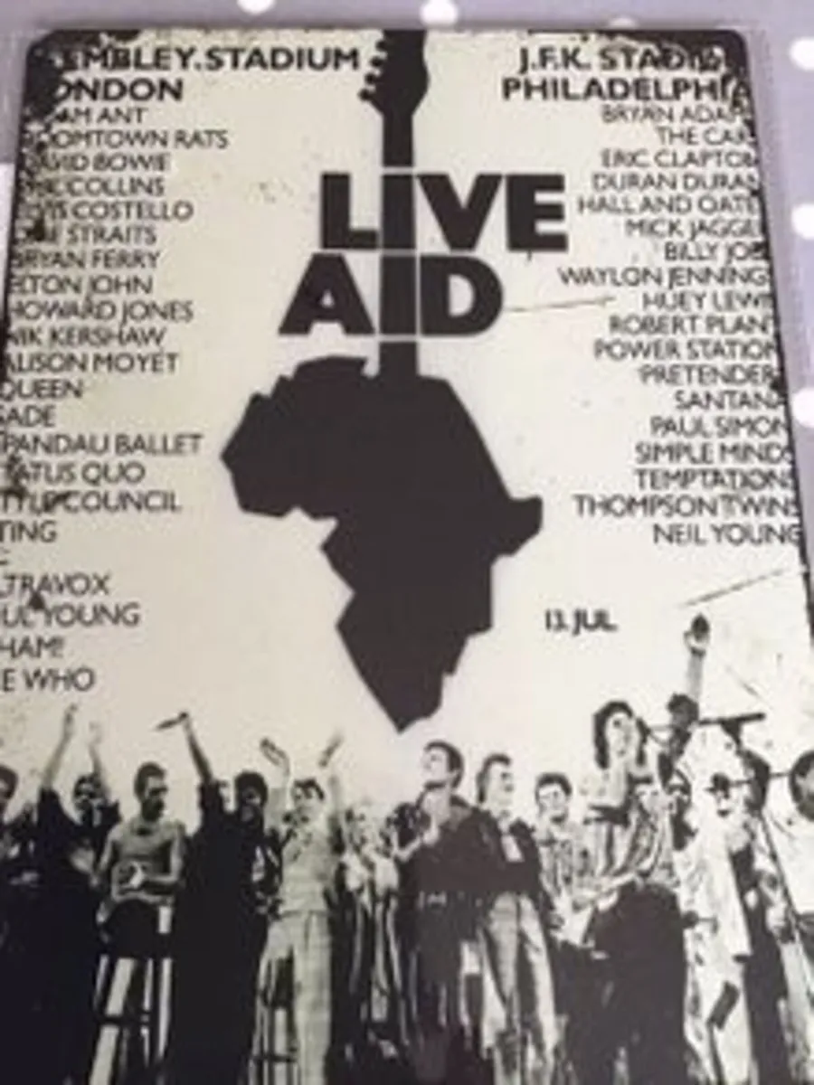 Live Aid Metal Wall Plaque