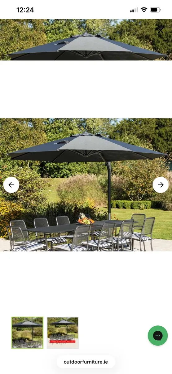 3.5m Cantilever parasol in grey - Image 1