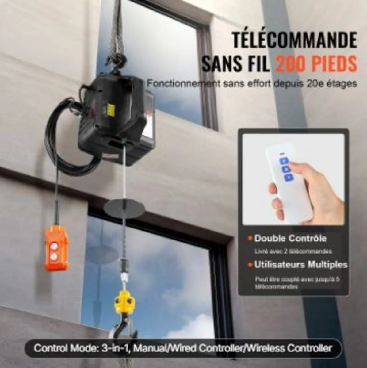 3-in-1 Portable Electric Hoist Winch - Image 3