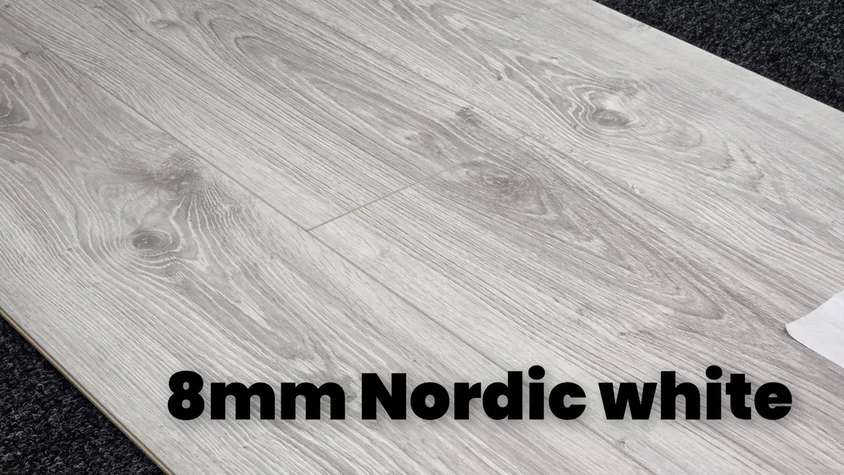 8mm  Laminated Click Flooring nordic - Image 2