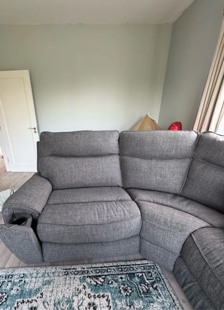 (Open to offers)  Mila Corner Sofa with Console | Power Recliner | Medium | Grey - Image 3
