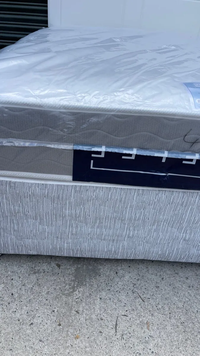 Grey Double bed & brand new mattress - Image 3