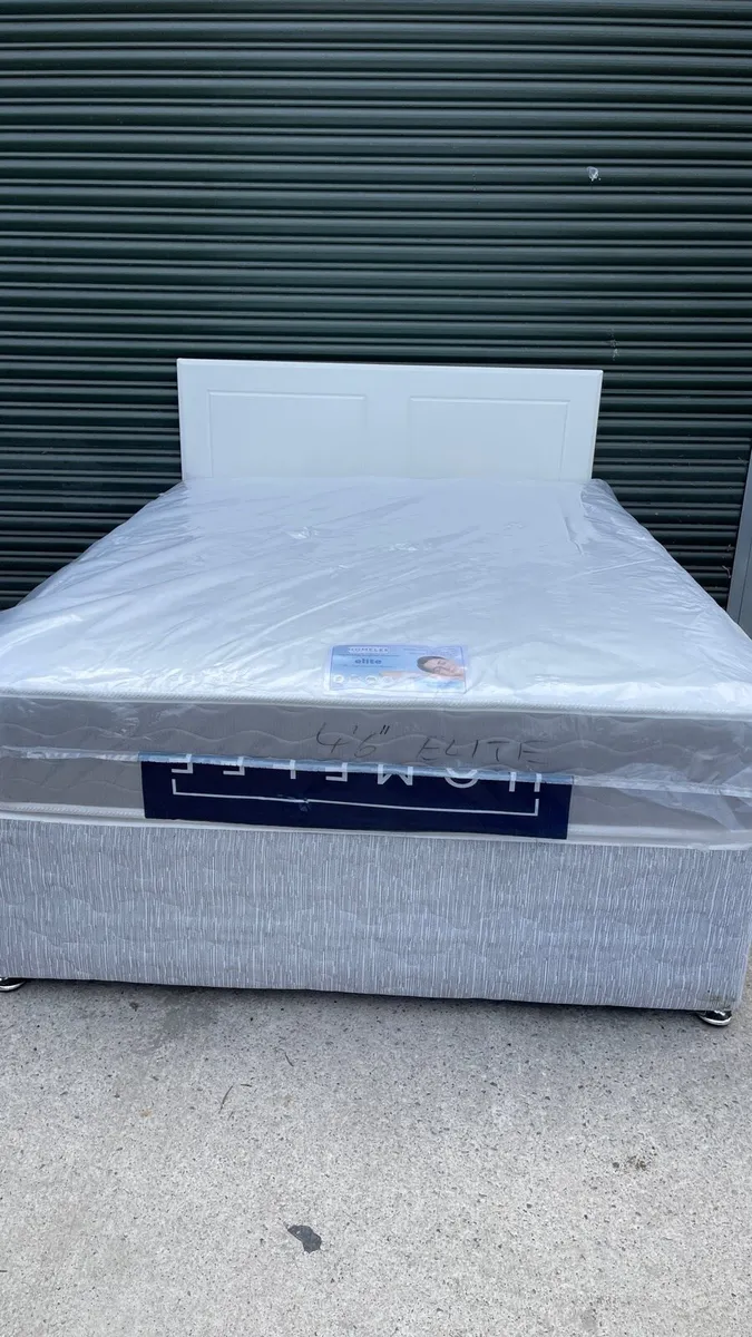 Grey Double bed & brand new mattress - Image 4