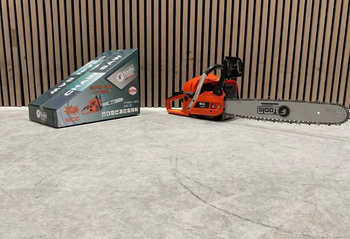 🌲⚙️ BRAND NEW 55CC CHAINSAW – 20” BAR - Image 1