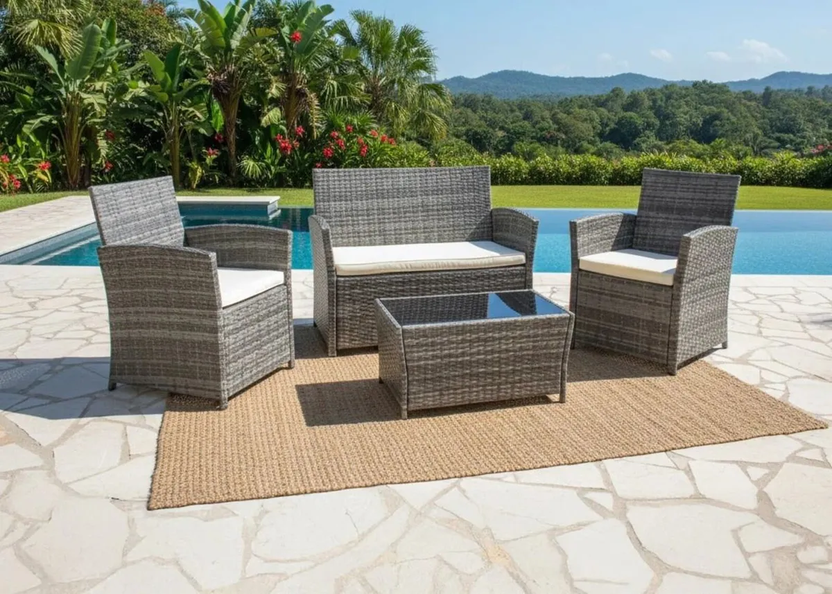 Premium 4 Seater Rattan Set – Best Price Dublin - Image 1