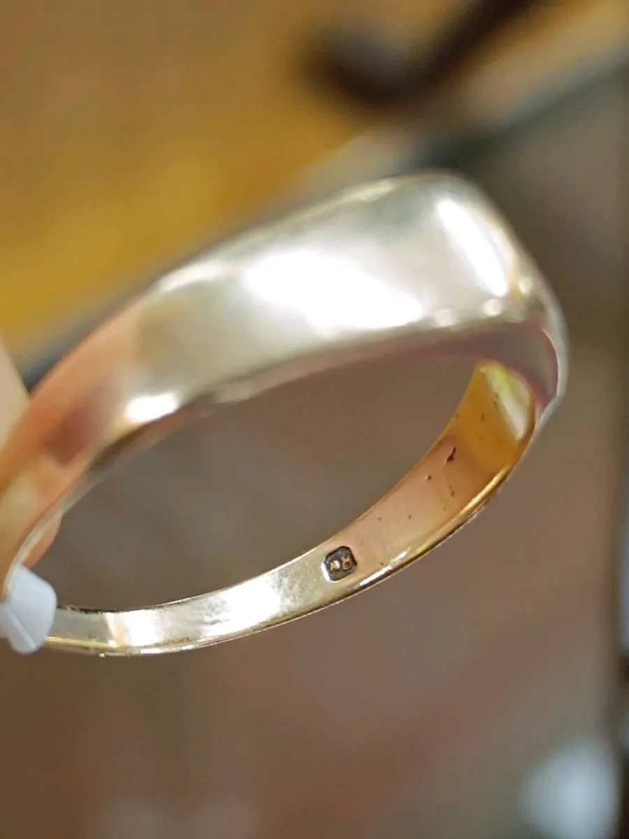 9k Yellow Gold Vintage Dome Ring - Image 2