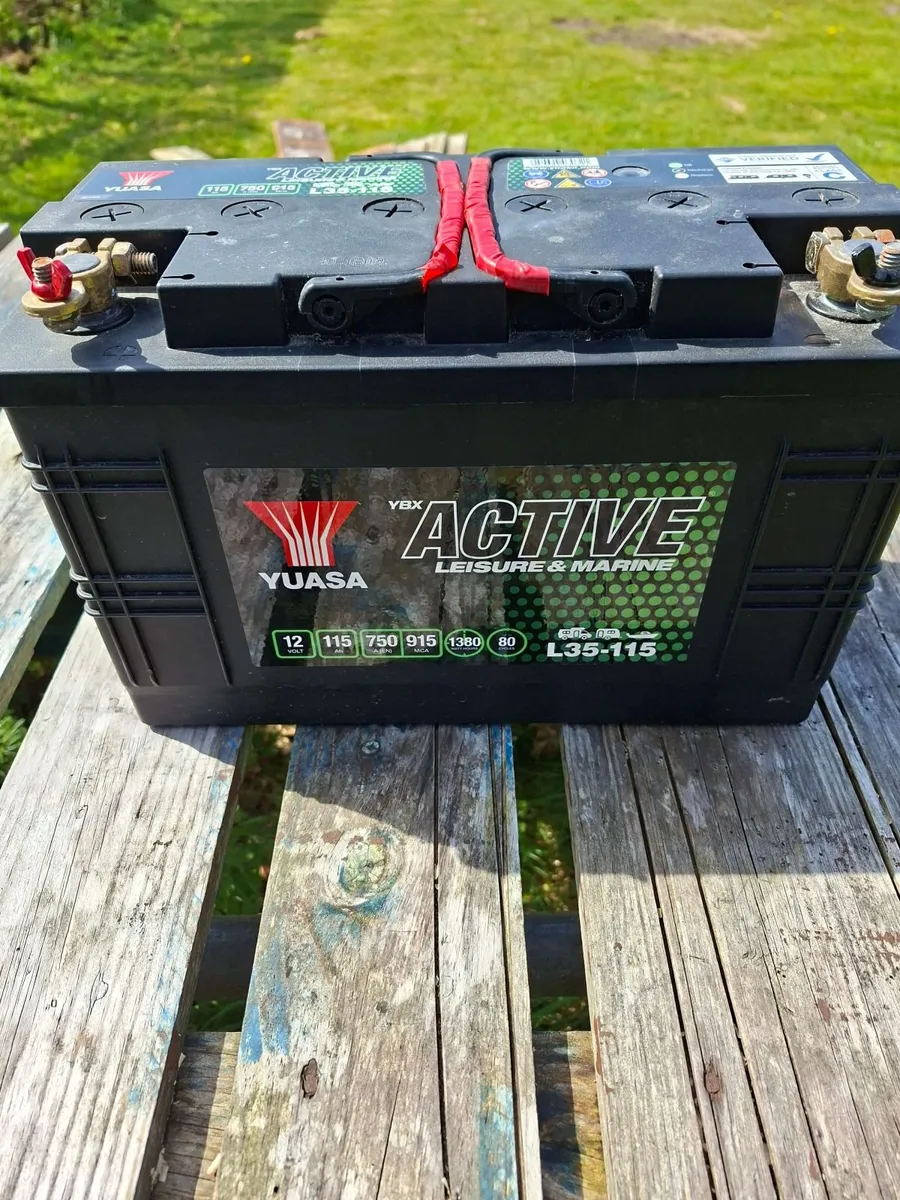 Electric 40lbs trolling motor &  Yuasa 115Ah bat - Image 2