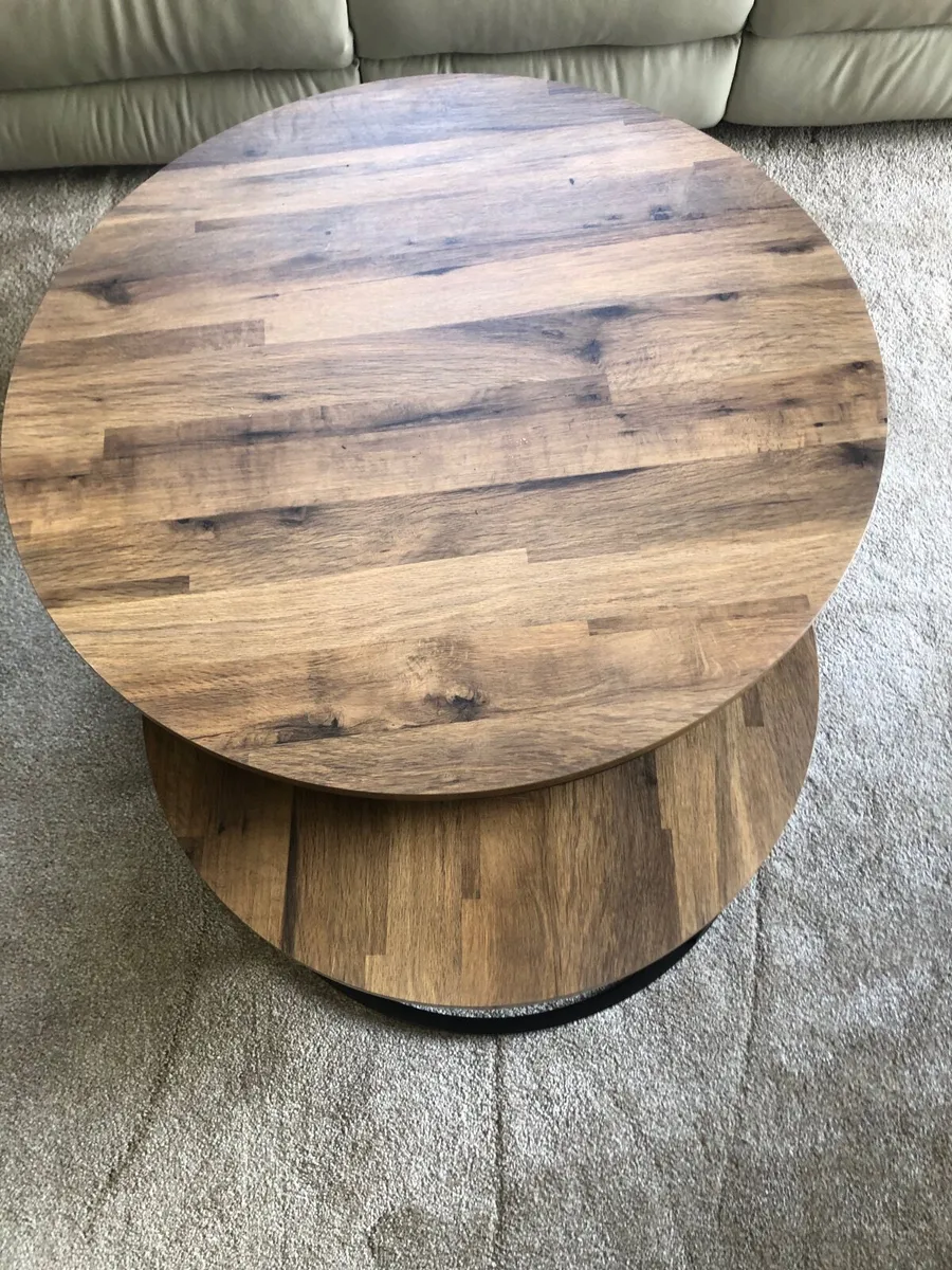 Next round dark bronx nest of coffee tables - Image 1