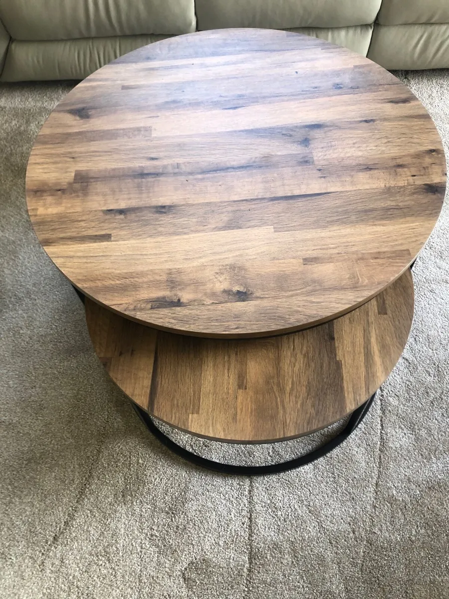 Next round dark bronx nest of coffee tables - Image 2