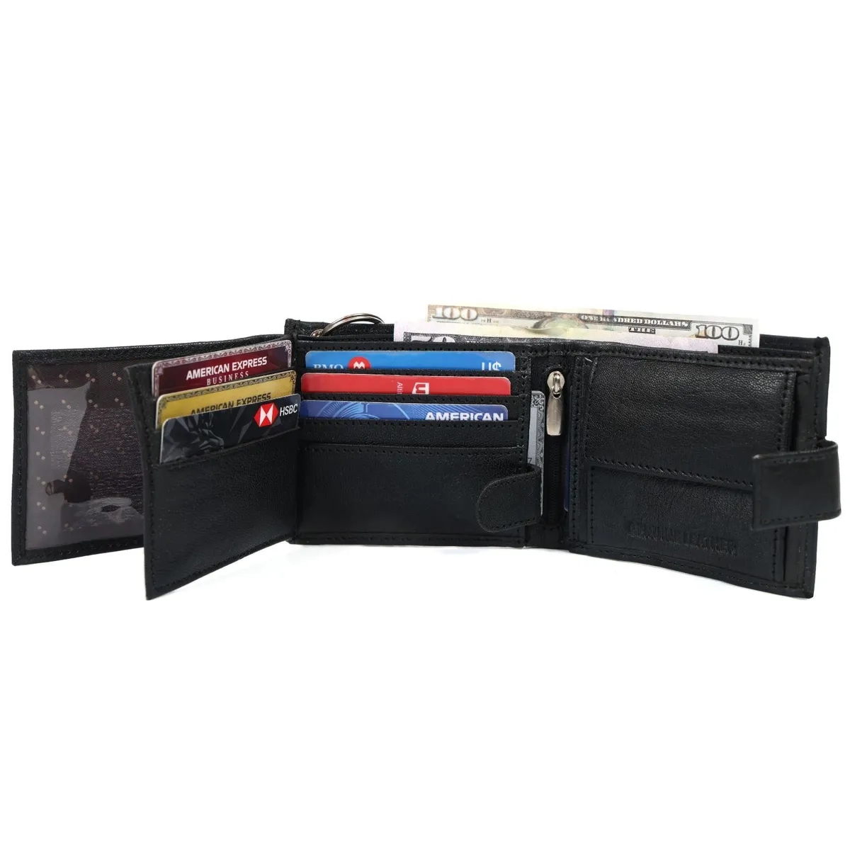 Premium Genuine Leather Chain Biker Wallet - Image 4