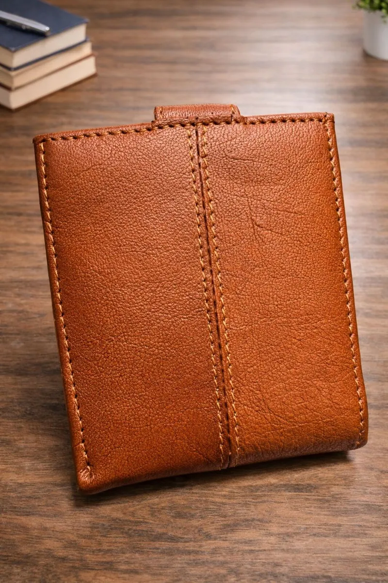 Unisex RFID Blocking Genuine Leather Wallet - Image 4