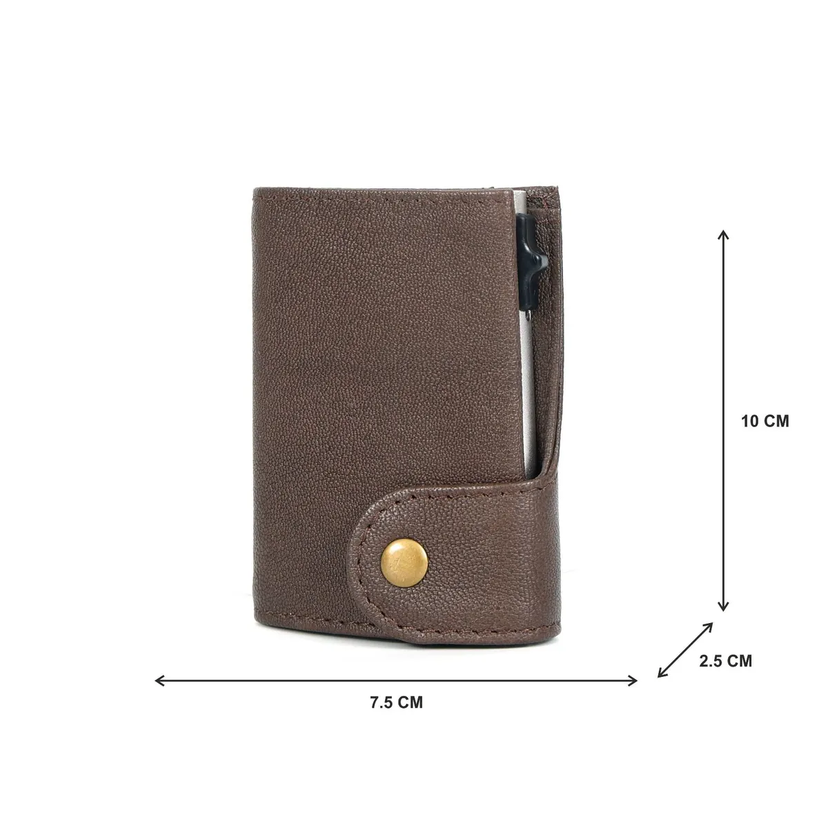 Premium Genuine Leather Smart Card Holder Wallet - Image 3