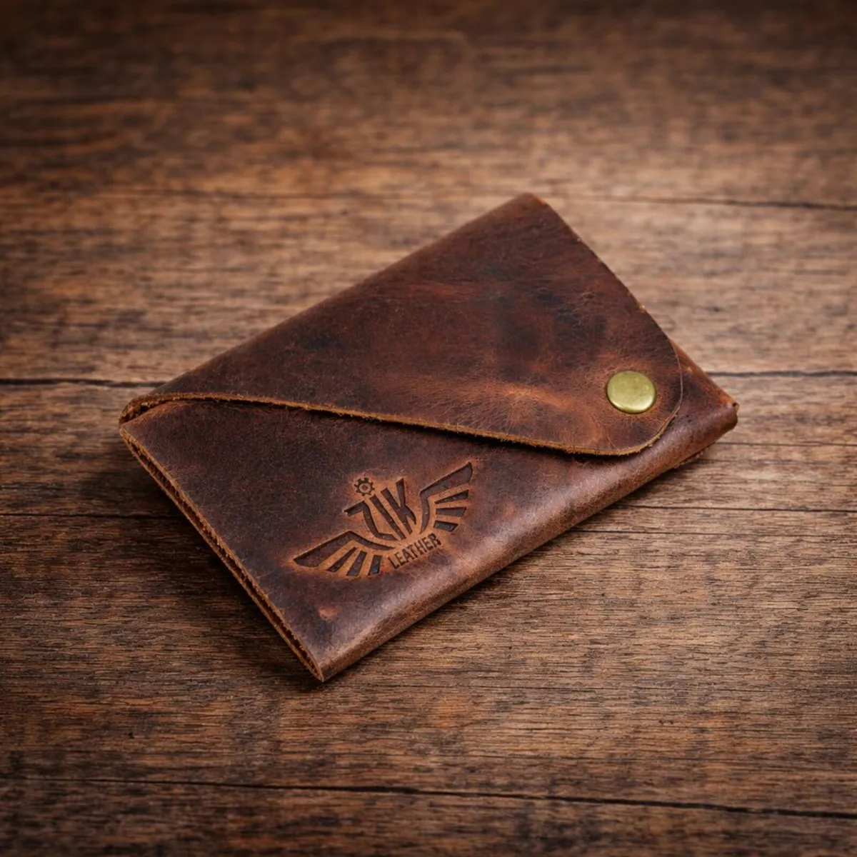 Unisex Premium Genuine Leather Envelope Wallet - Image 1