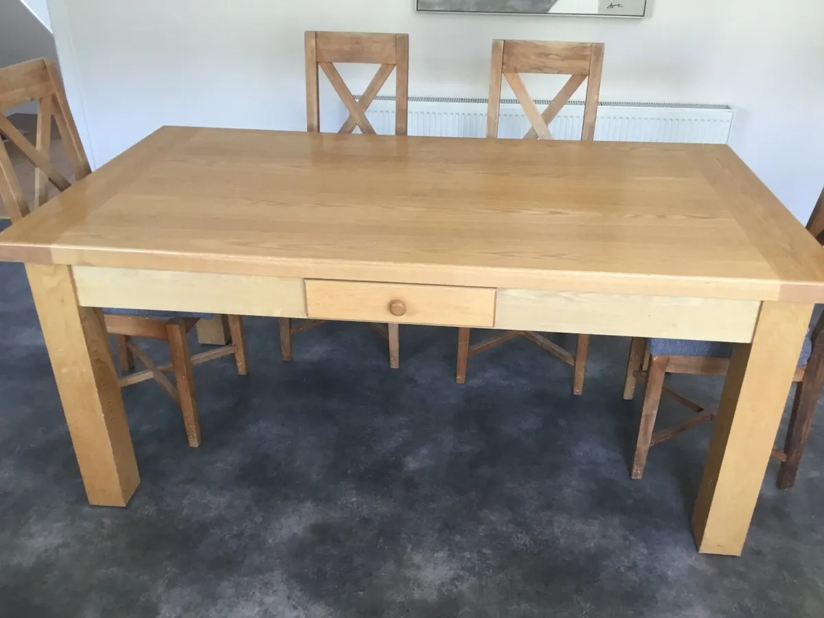 Solid Oak Table - Image 2