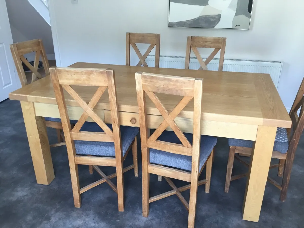 Solid Oak Table - Image 3