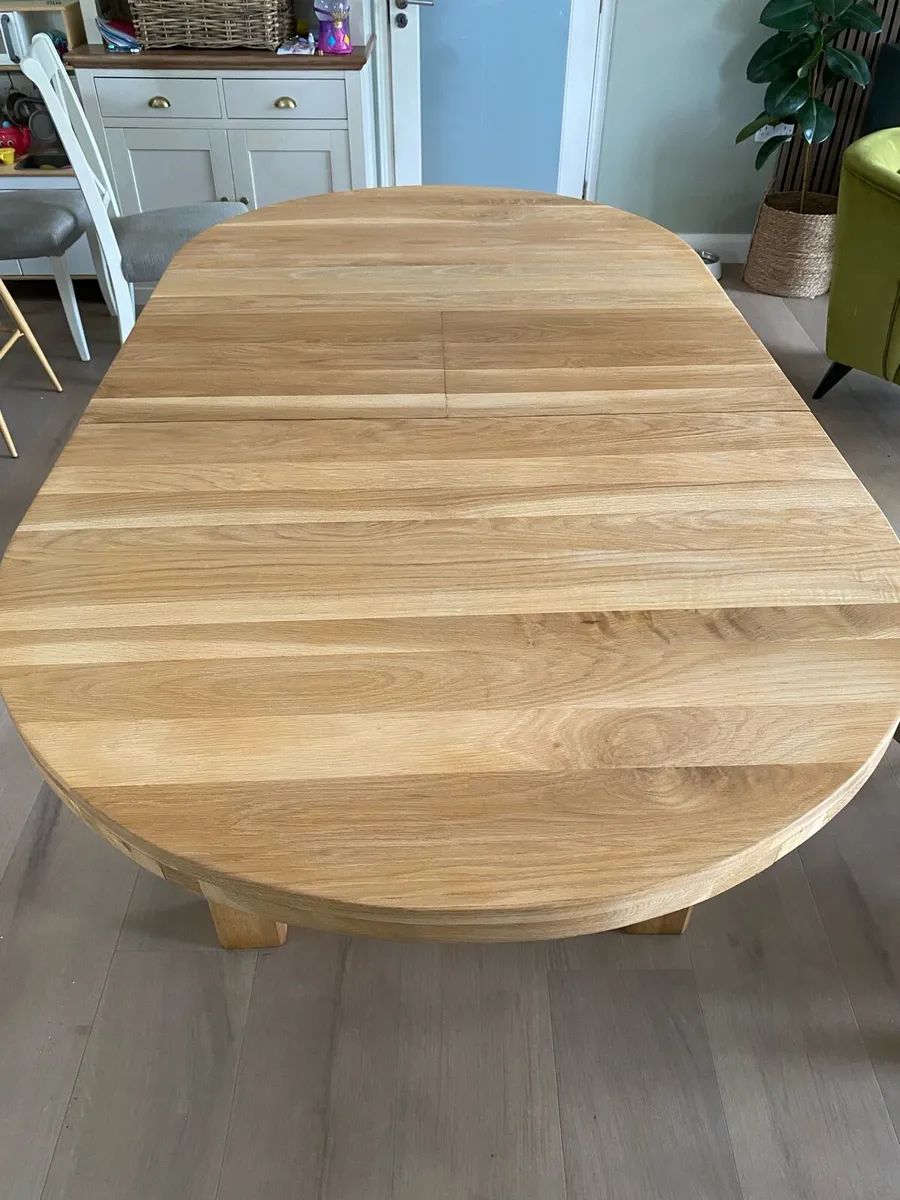 Solid Oak Extendable Dining Table - Image 1