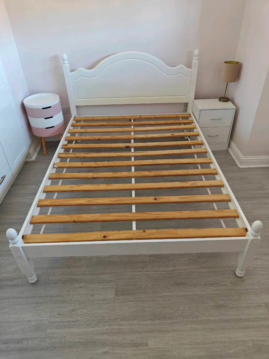 Bed Frame, 2 Side Tables, Dining Table and Chairs - Image 3