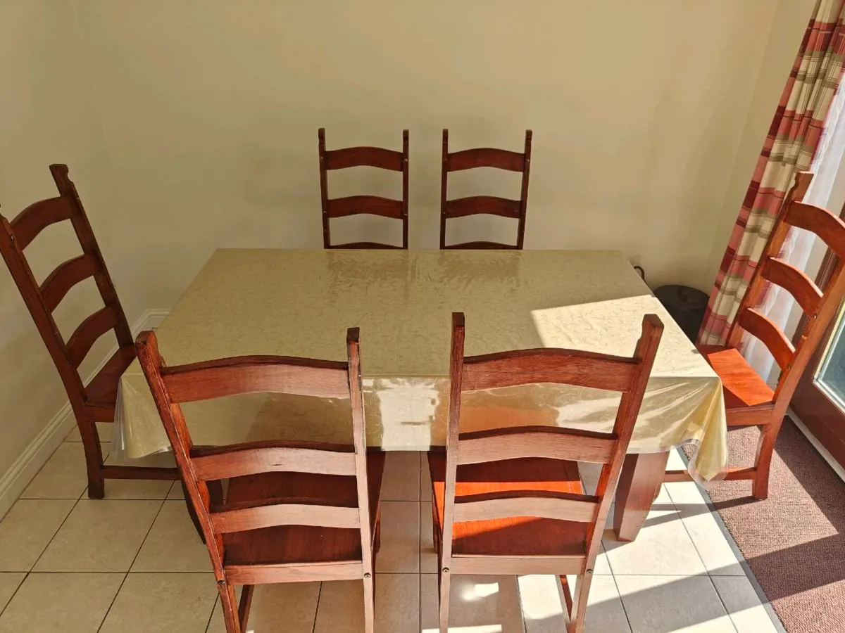 Bed Frame, 2 Side Tables, Dining Table and Chairs - Image 4