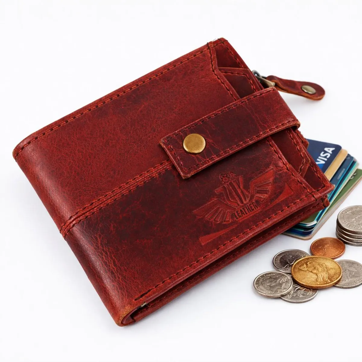 Unisex RFID Blocking Genuine Leather Wallet - Image 4