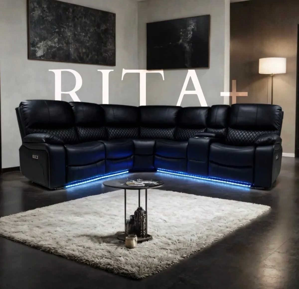 Rita Corner Electric Leather Recliner Sofa Set - Image 3