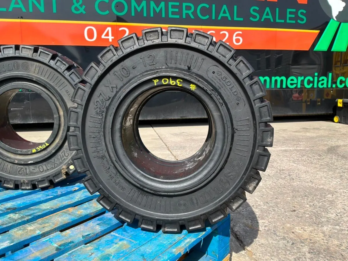 UNUSED 27 x 10-12 SOLID FORKLIFT TYRES......390d. - Image 2