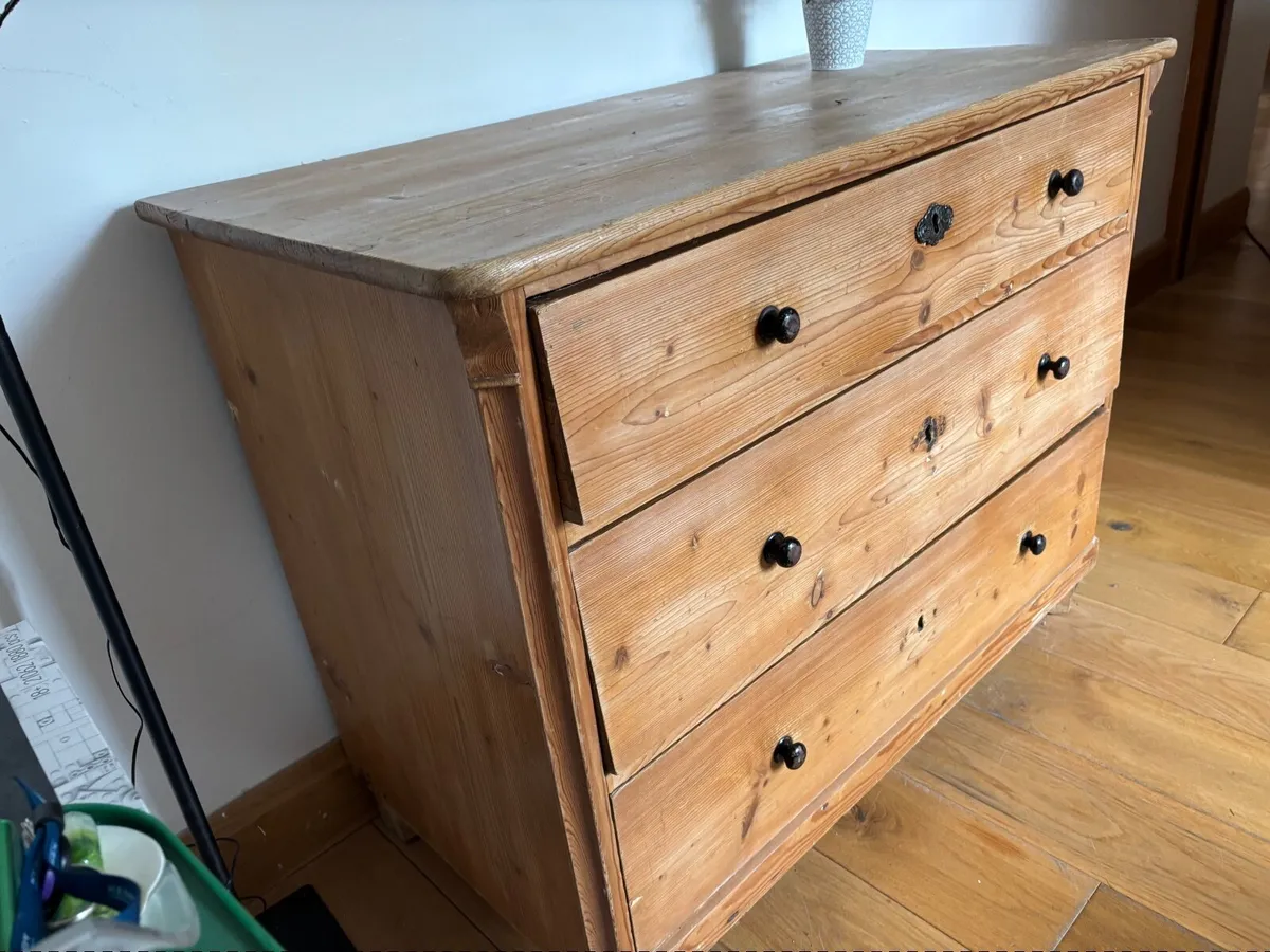 Antique pine drawers - Image 3