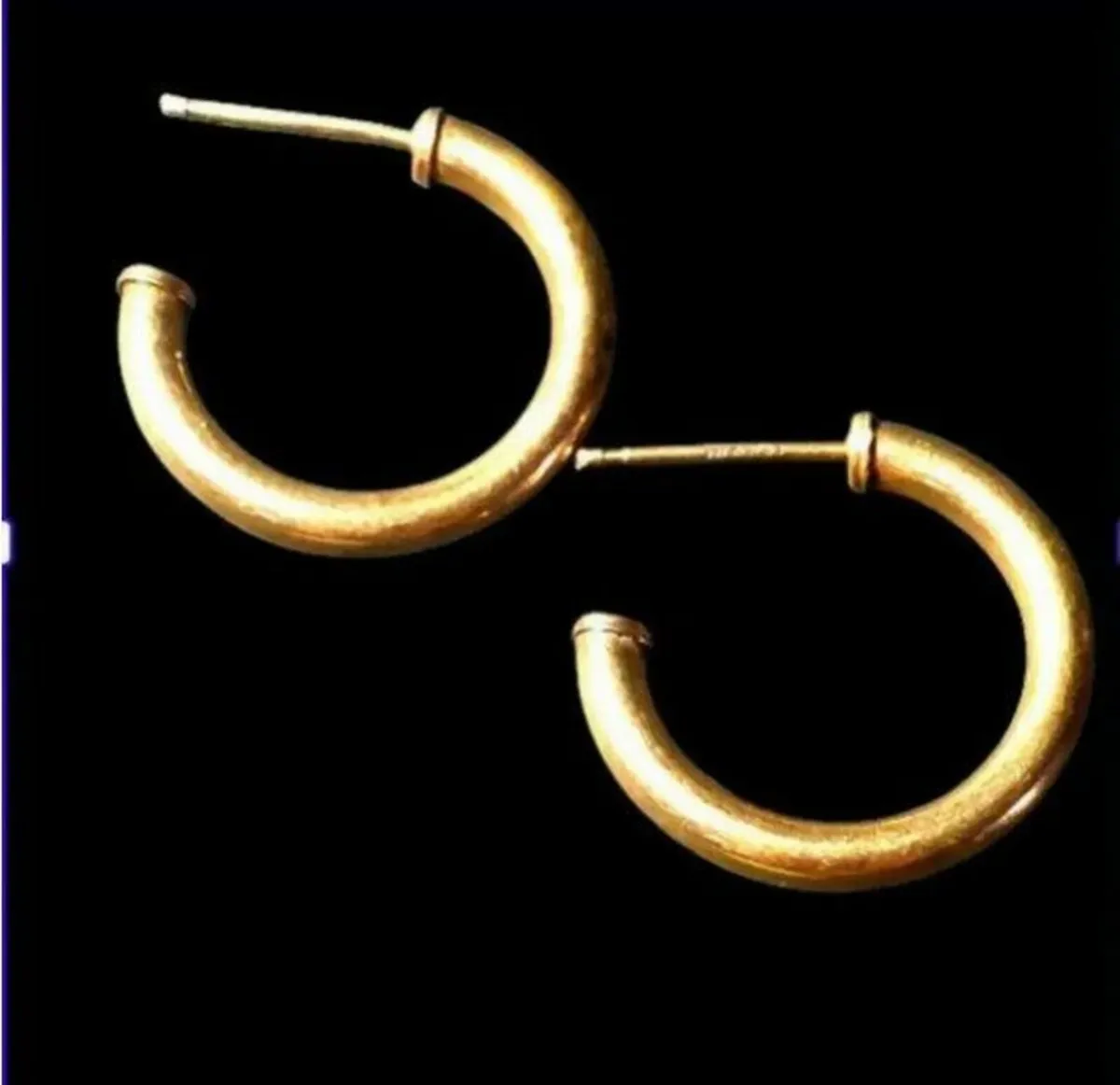 Vintage 9ct Gold Hallmarked Open Hoops - Image 4