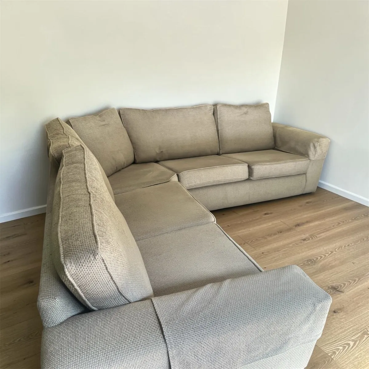 Beige corner sofa set L shaped - Image 2