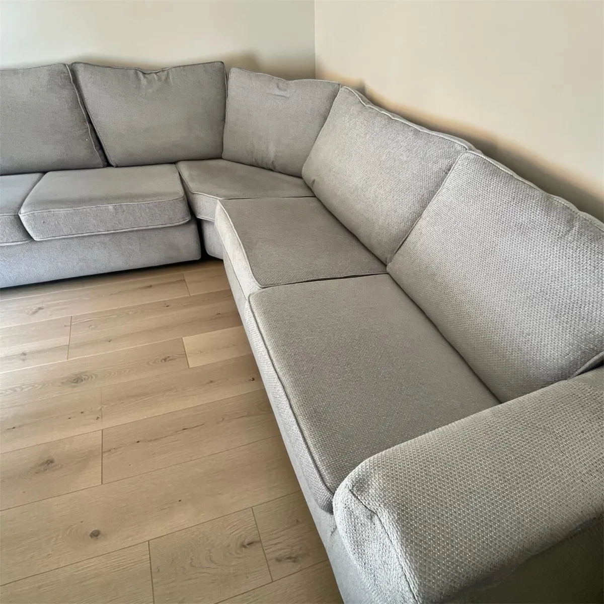 Beige corner sofa set L shaped - Image 3