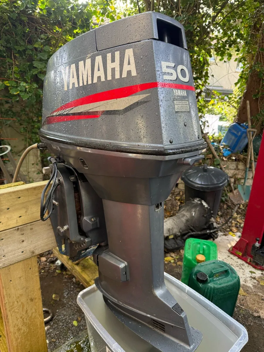 Yamaha 50 HP Outboard 2 Stroke Controls & Tank - Image 3