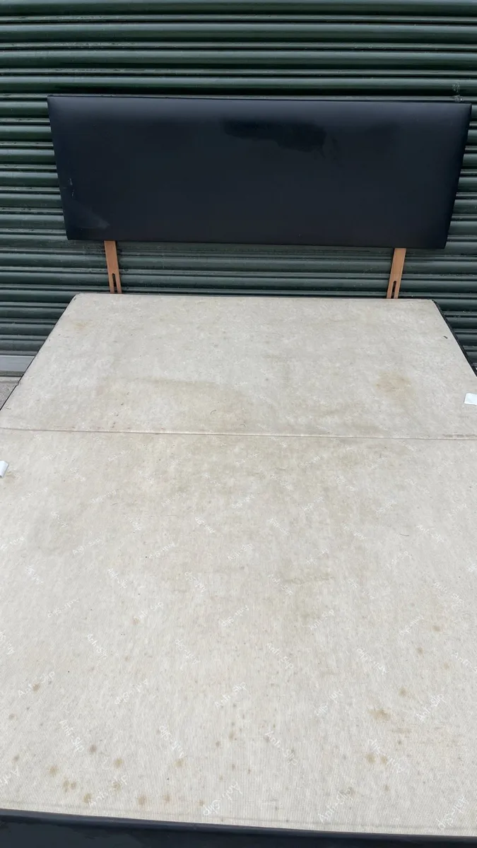 Black Leather double bed - Image 4