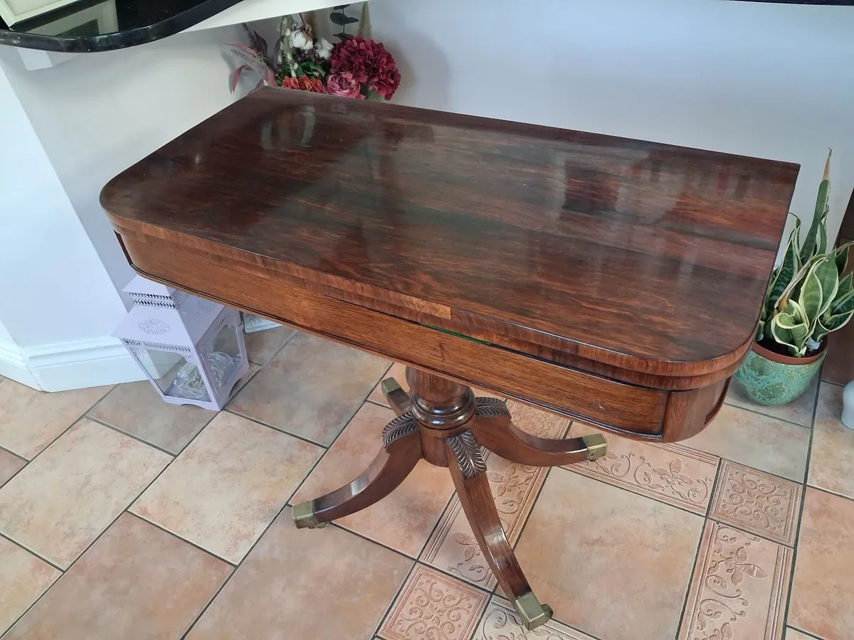 Antique card table - Image 3