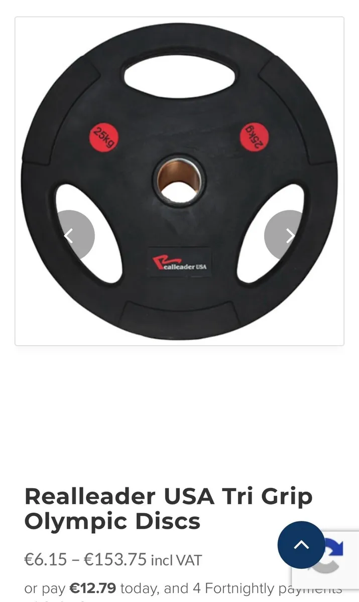 New: Olympic tri grip rubber weight plates - Image 2