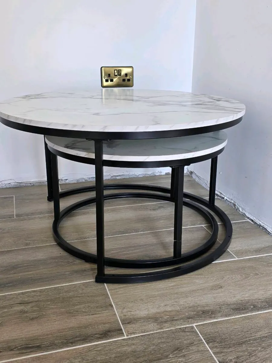 Marble effect coffee table (New) - Image 2
