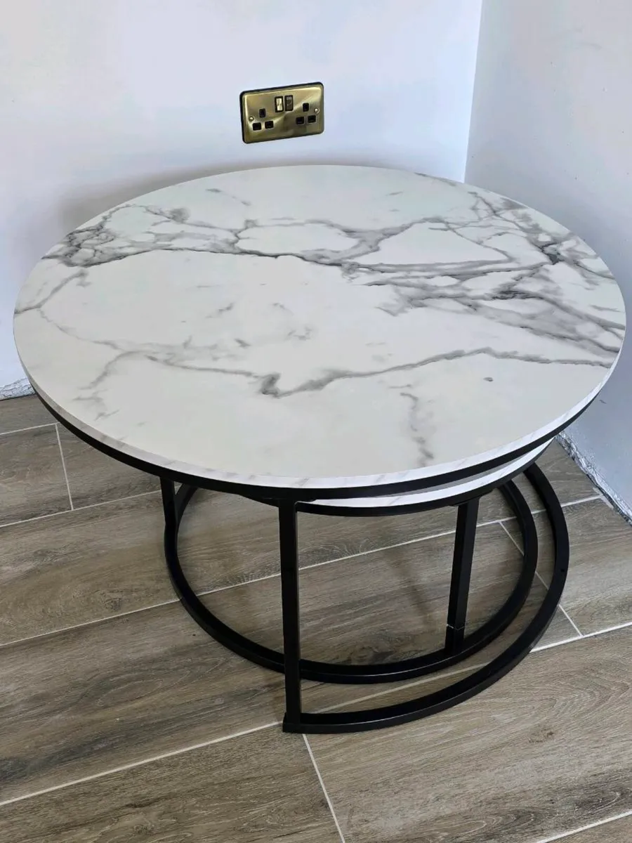Marble effect coffee table (New) - Image 1