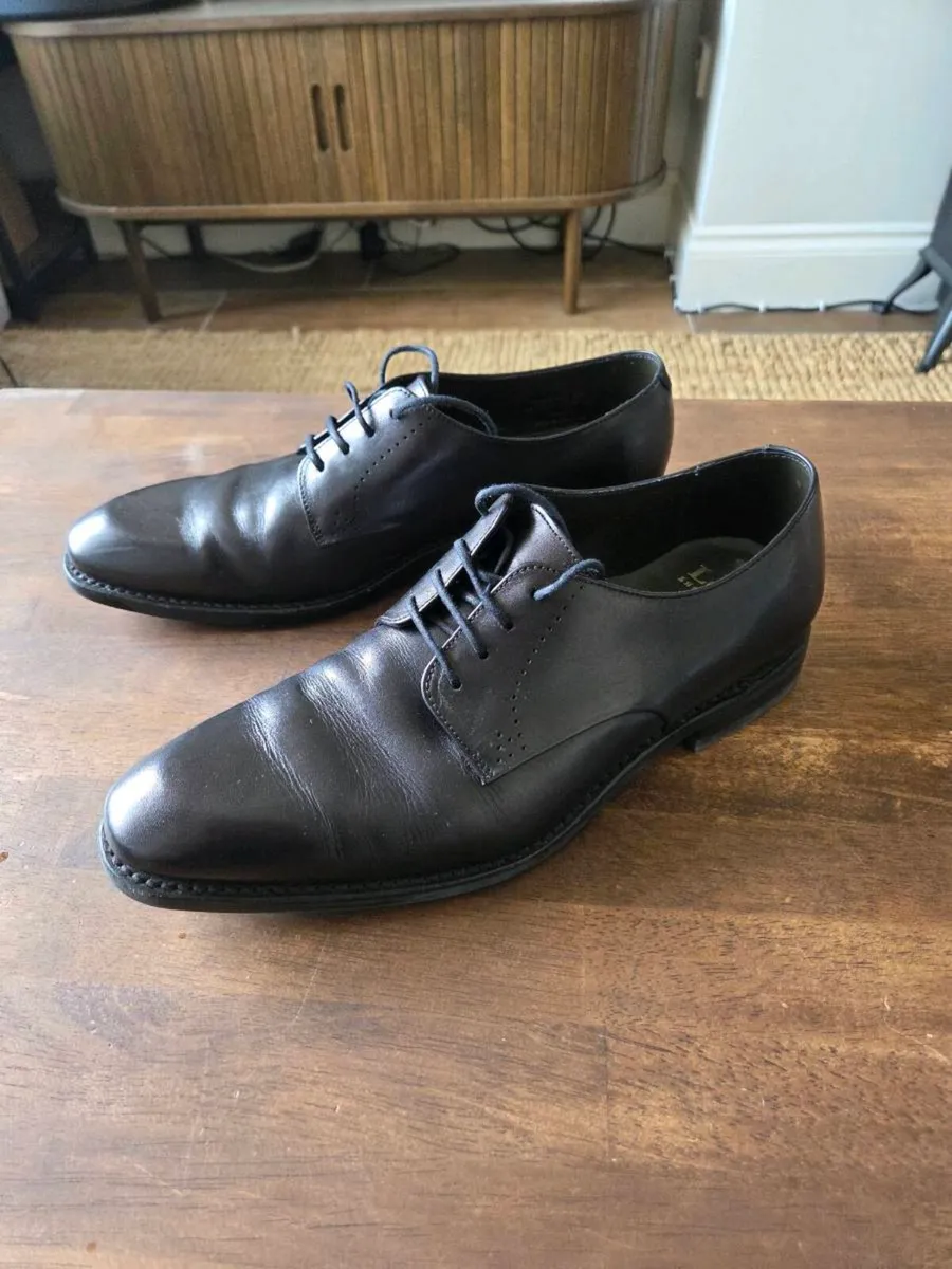 Loakes Black Mens Black Oxford 8.5 UK Shoes - Image 3