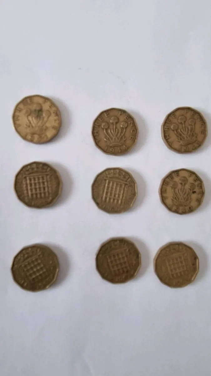 UK Three Pence Coin collection - Image 1