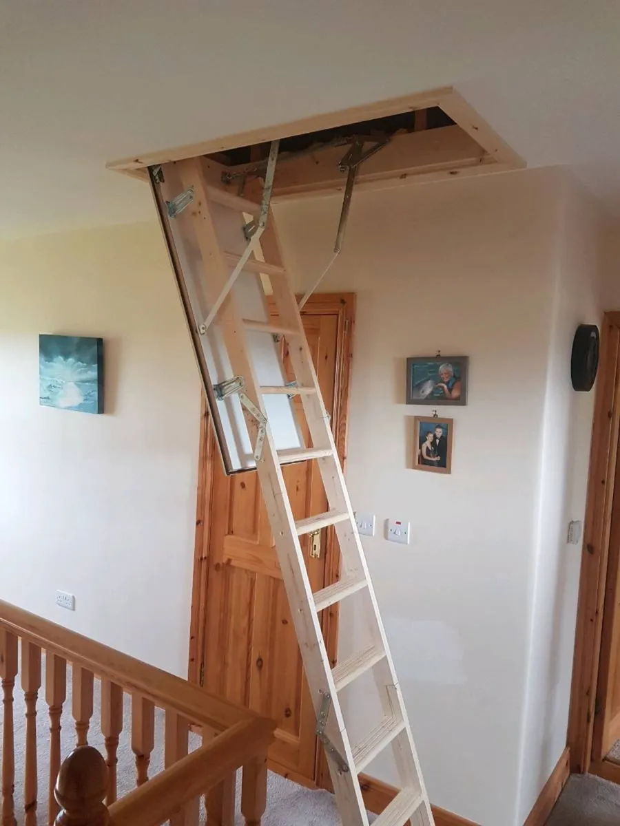 Attic ladder, attic flooring and free light - Image 4