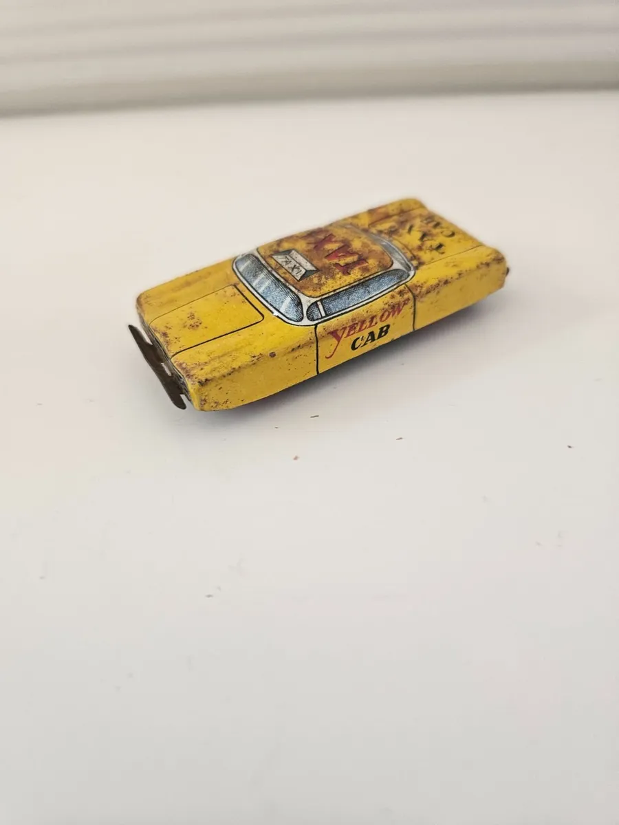 Vintage Retro Tinplate Taxi Made in Japan - Image 3