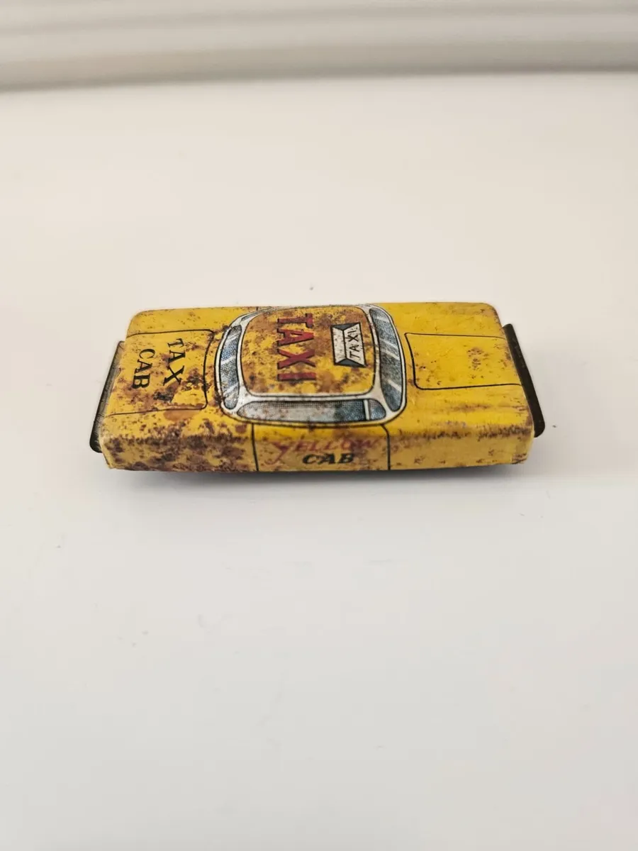 Vintage Retro Tinplate Taxi Made in Japan - Image 4