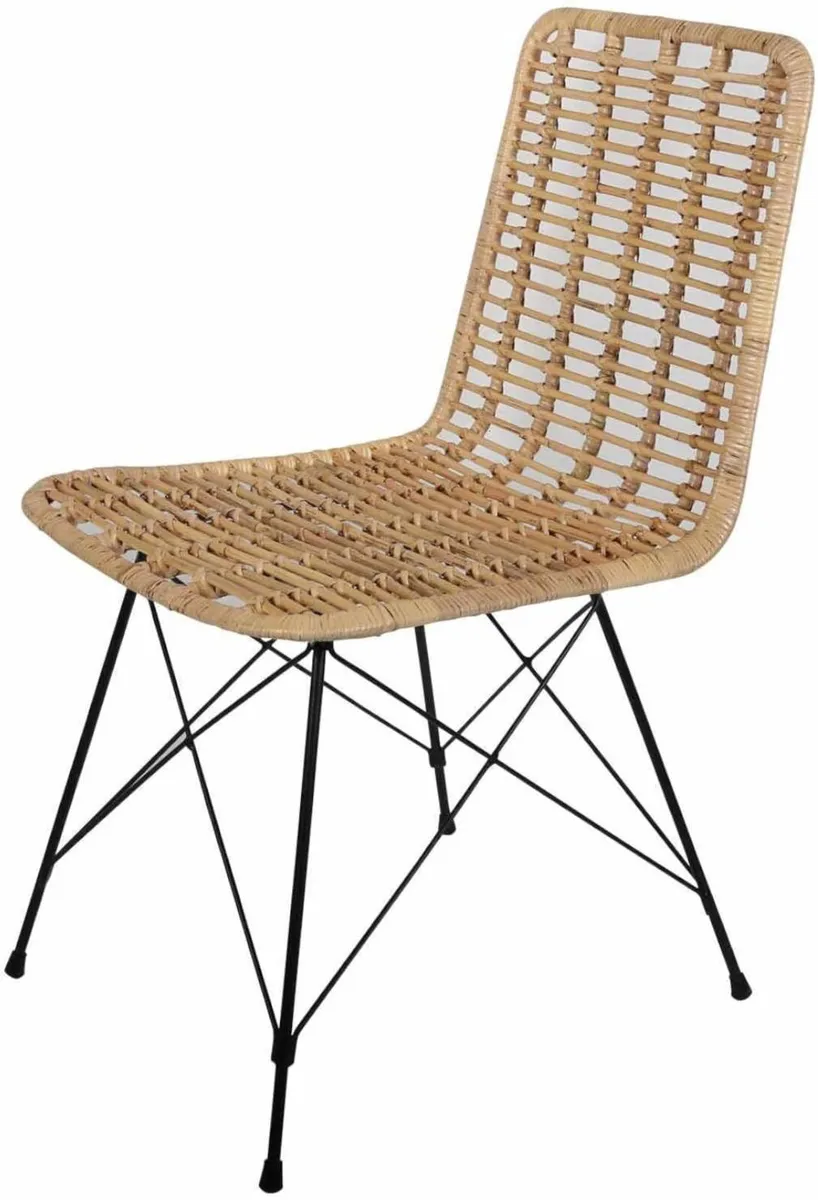 Valencia Natural Rattan Chair Hand-Woven Premium - Image 1