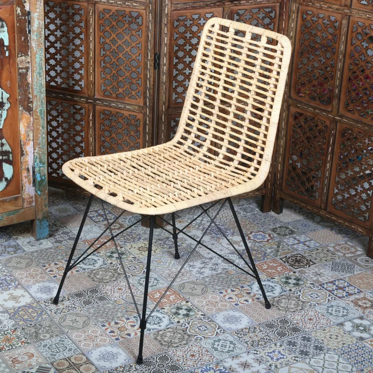 Valencia Natural Rattan Chair Hand-Woven Premium - Image 2