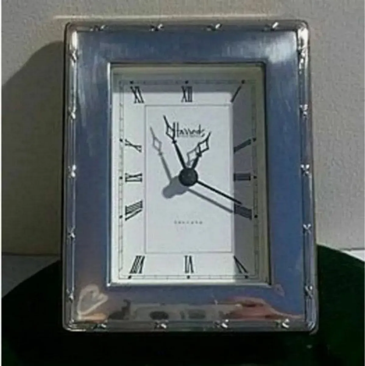 Vintage Hallmarked Harrods Silver Clock - Image 4