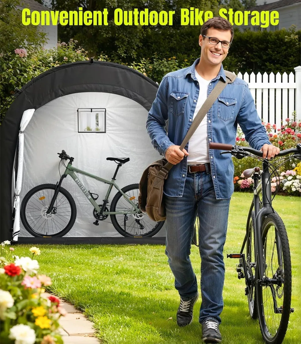 Bike Storage Tent Shed for 3 Bikes Outdoor - Image 2