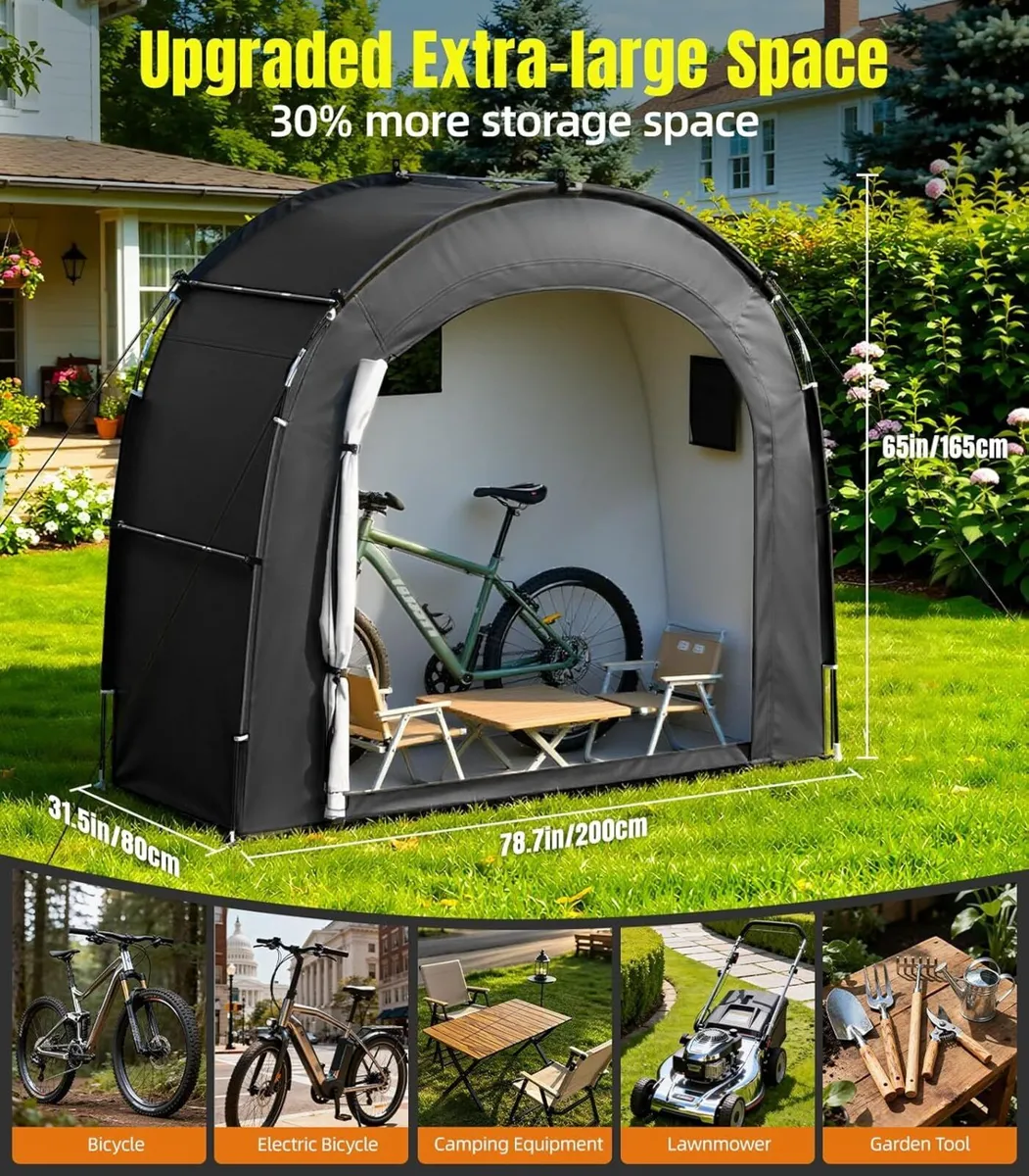 Bike Storage Tent Shed for 3 Bikes Outdoor - Image 3