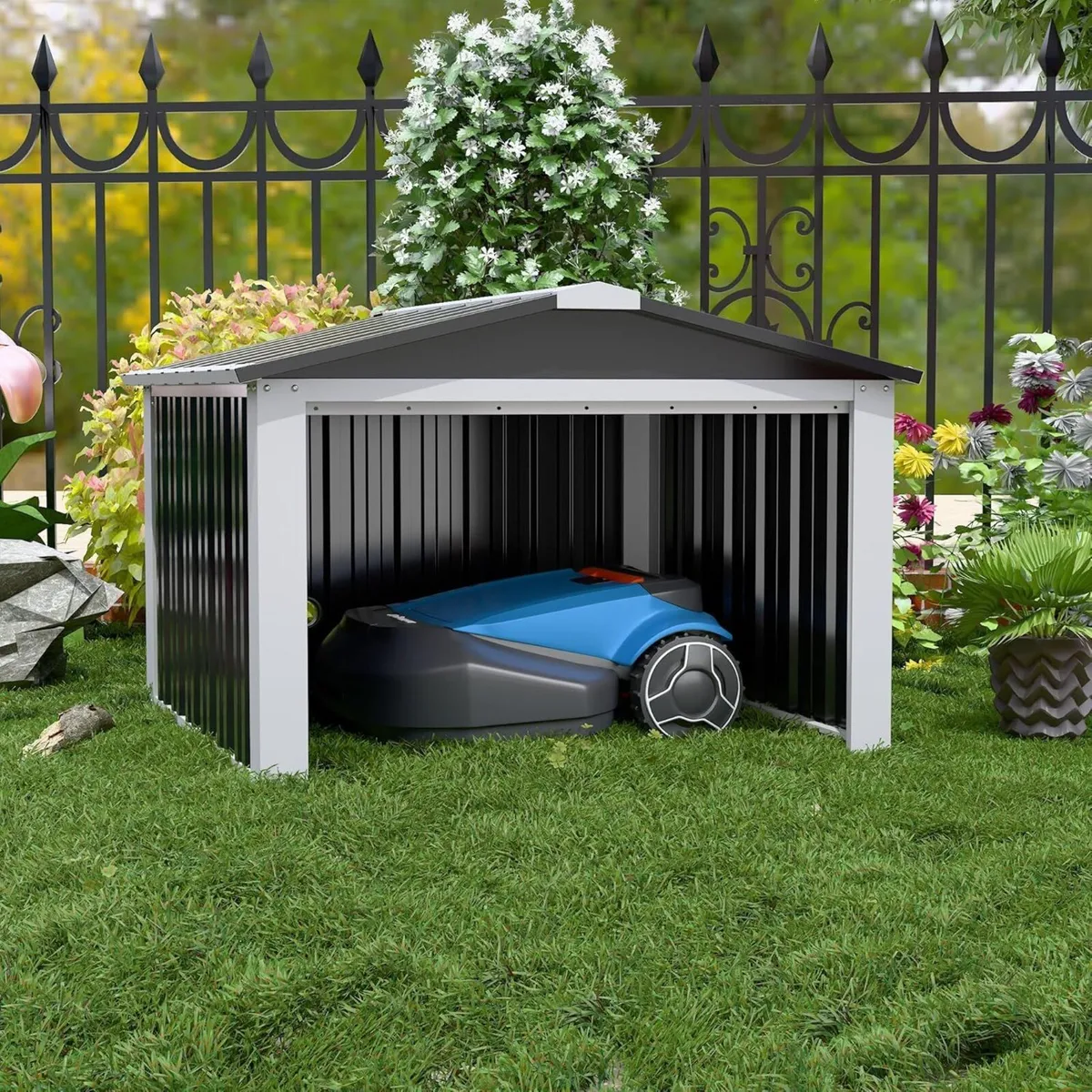 Garden Robot Lawnmower Garage H62cmxW90.5cmxD88.8c - Image 1