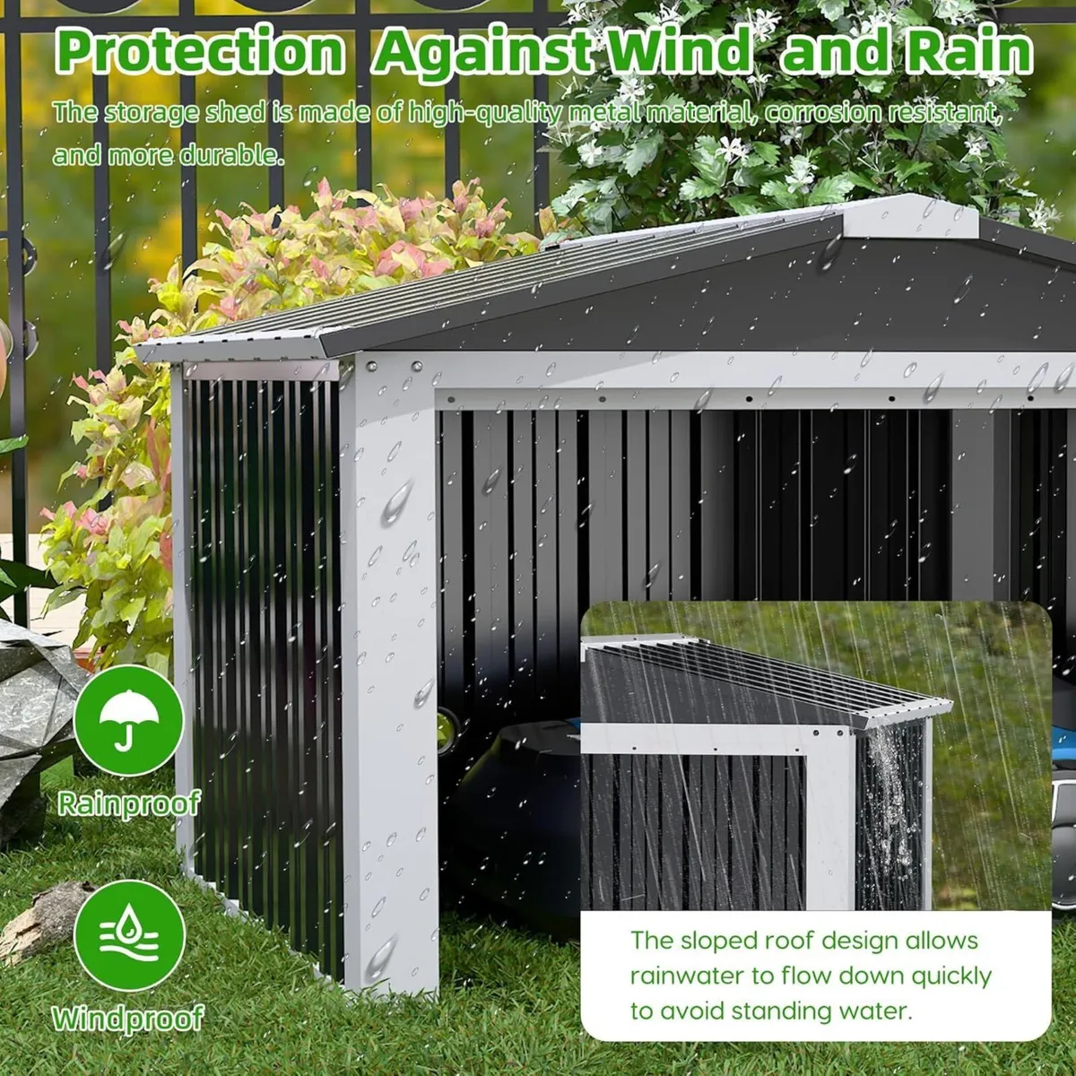 Garden Robot Lawnmower Garage H62cmxW90.5cmxD88.8c - Image 3