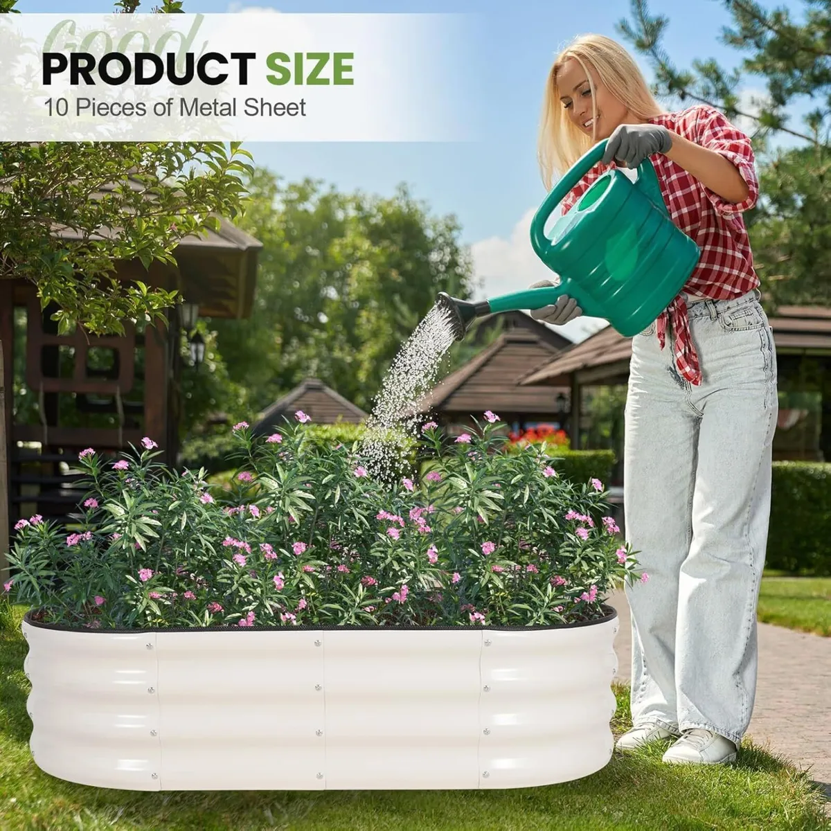 Galvanized Metal Raised Garden Bed Kit - 120x60x30 - Image 2