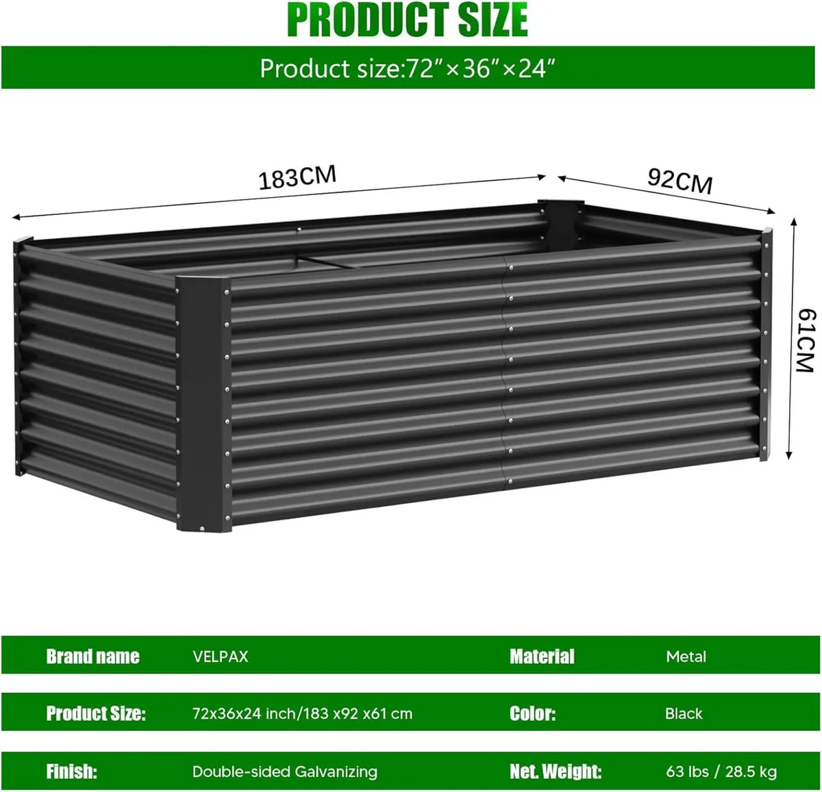 Raised Garden Bed Planter Beds Boxes Outdoor - Image 2